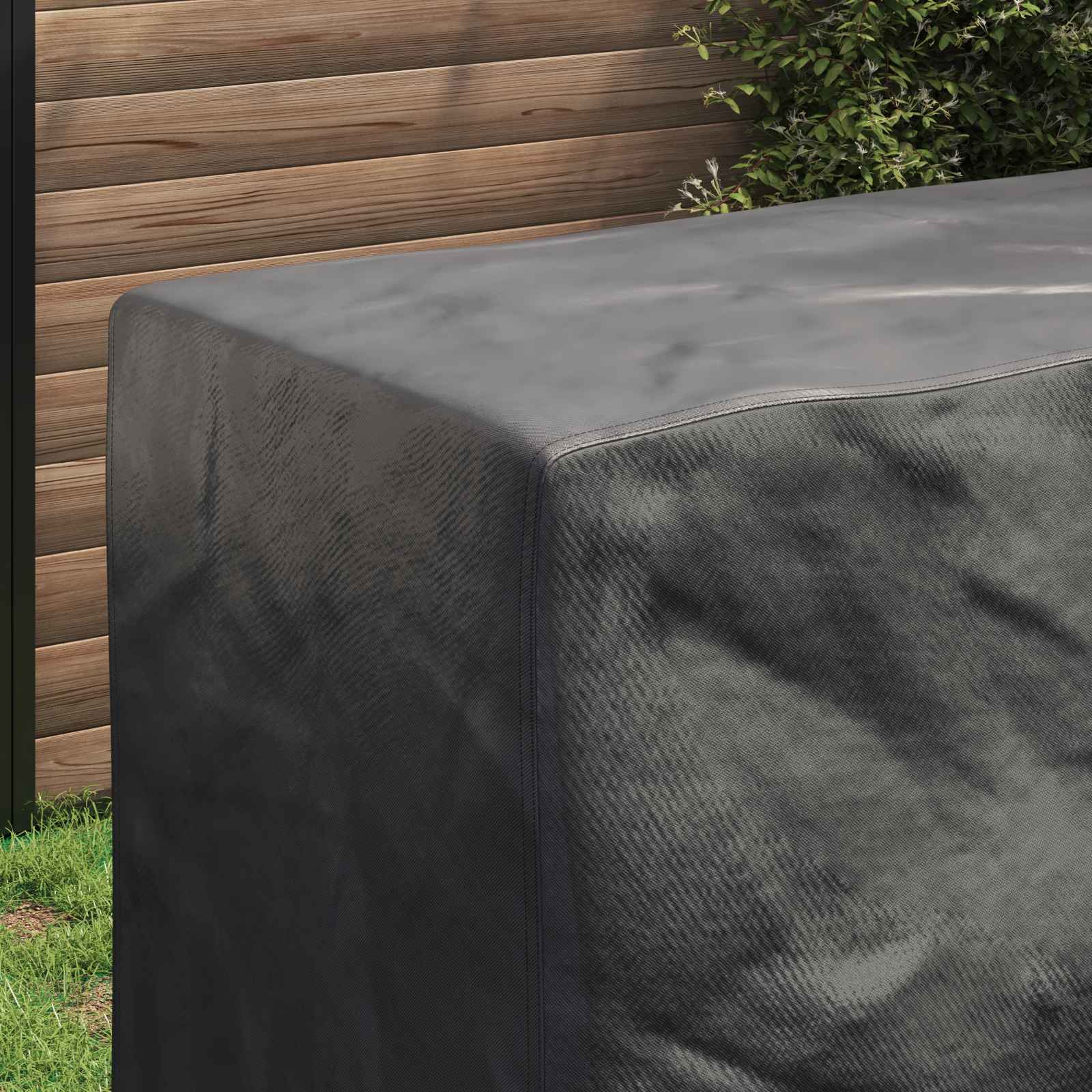 vidaXL Pokrowiec na meble Gładki Czarny 180 x 70 x 90 cm 420D