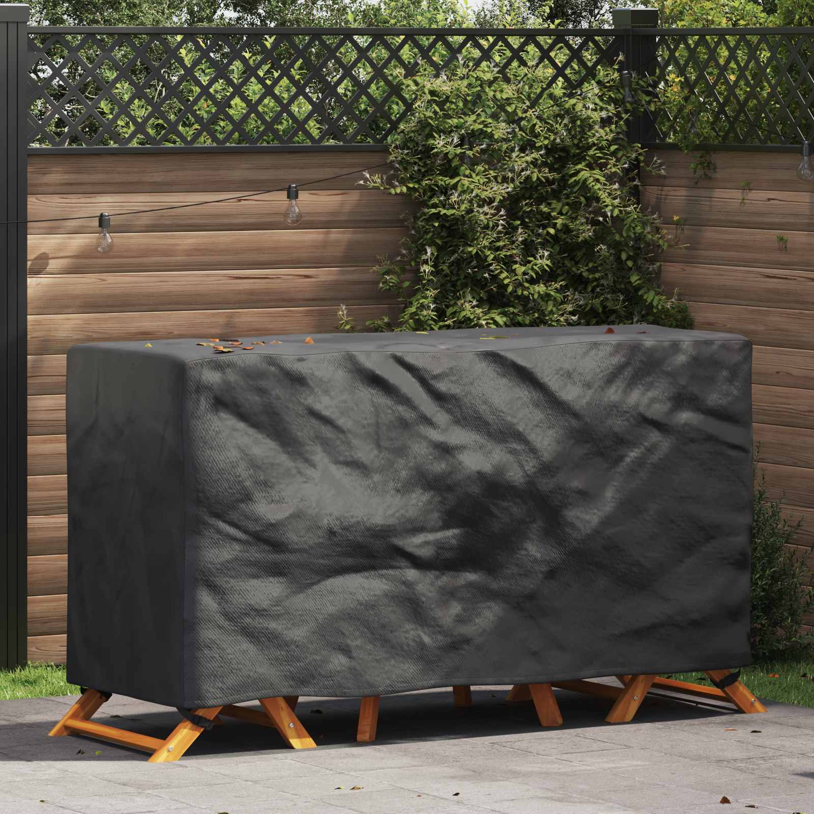 vidaXL Pokrowiec na meble Gładki Czarny 180 x 70 x 90 cm 600D