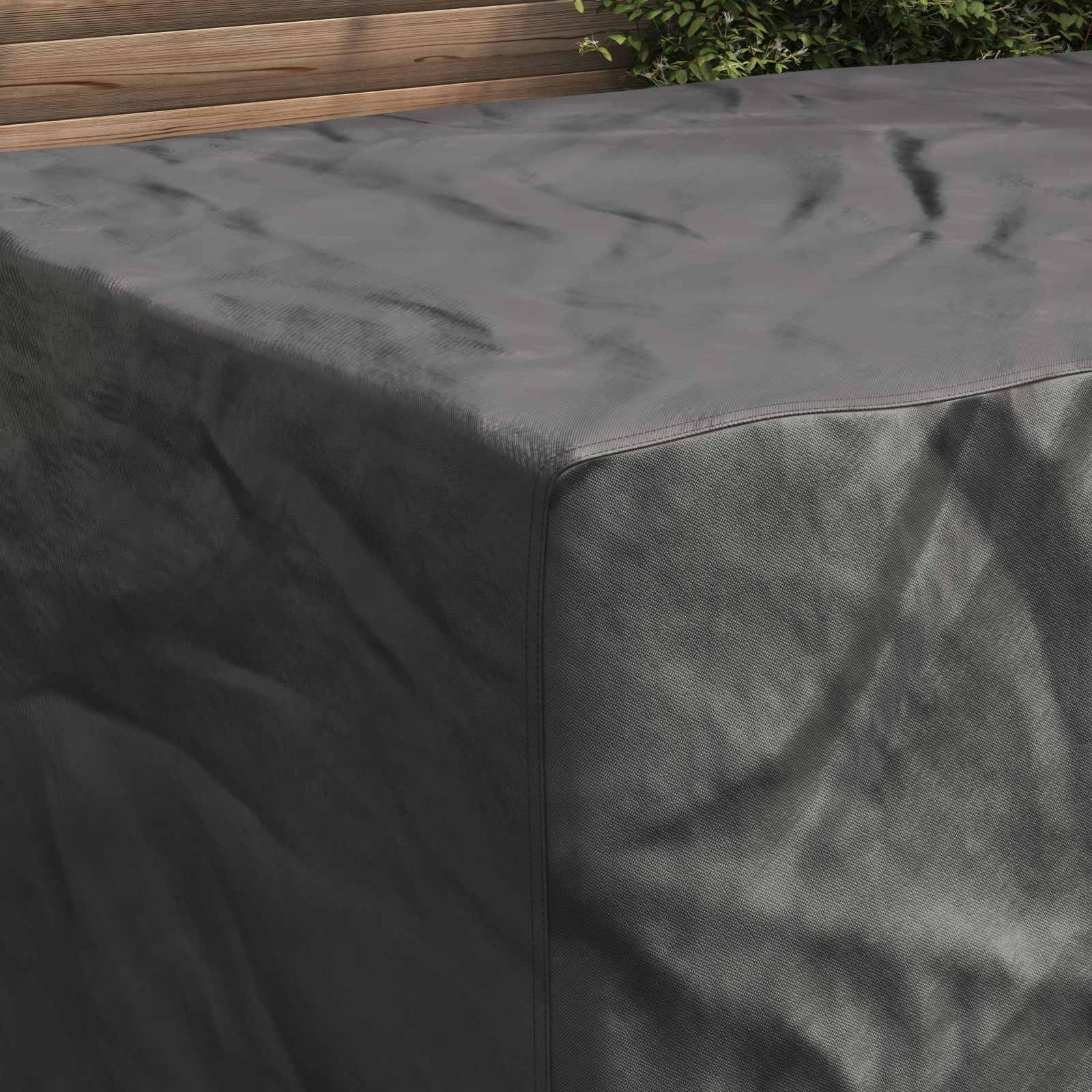 vidaXL Pokrowiec na meble Gładki Czarny 180 x 150 x 85 cm 420D
