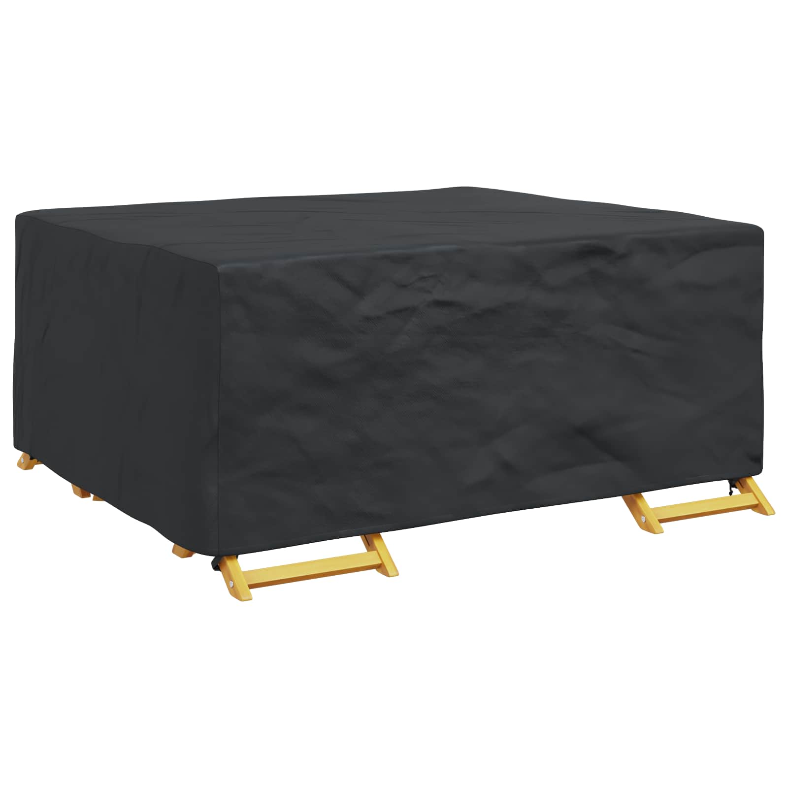 vidaXL Pokrowiec na meble Gładki Czarny 200 x 160 x 70 cm 600D