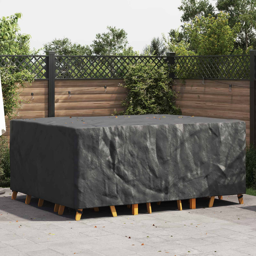 vidaXL Pokrowiec na meble Gładki Czarny 220 x 190 x 85 cm 210D