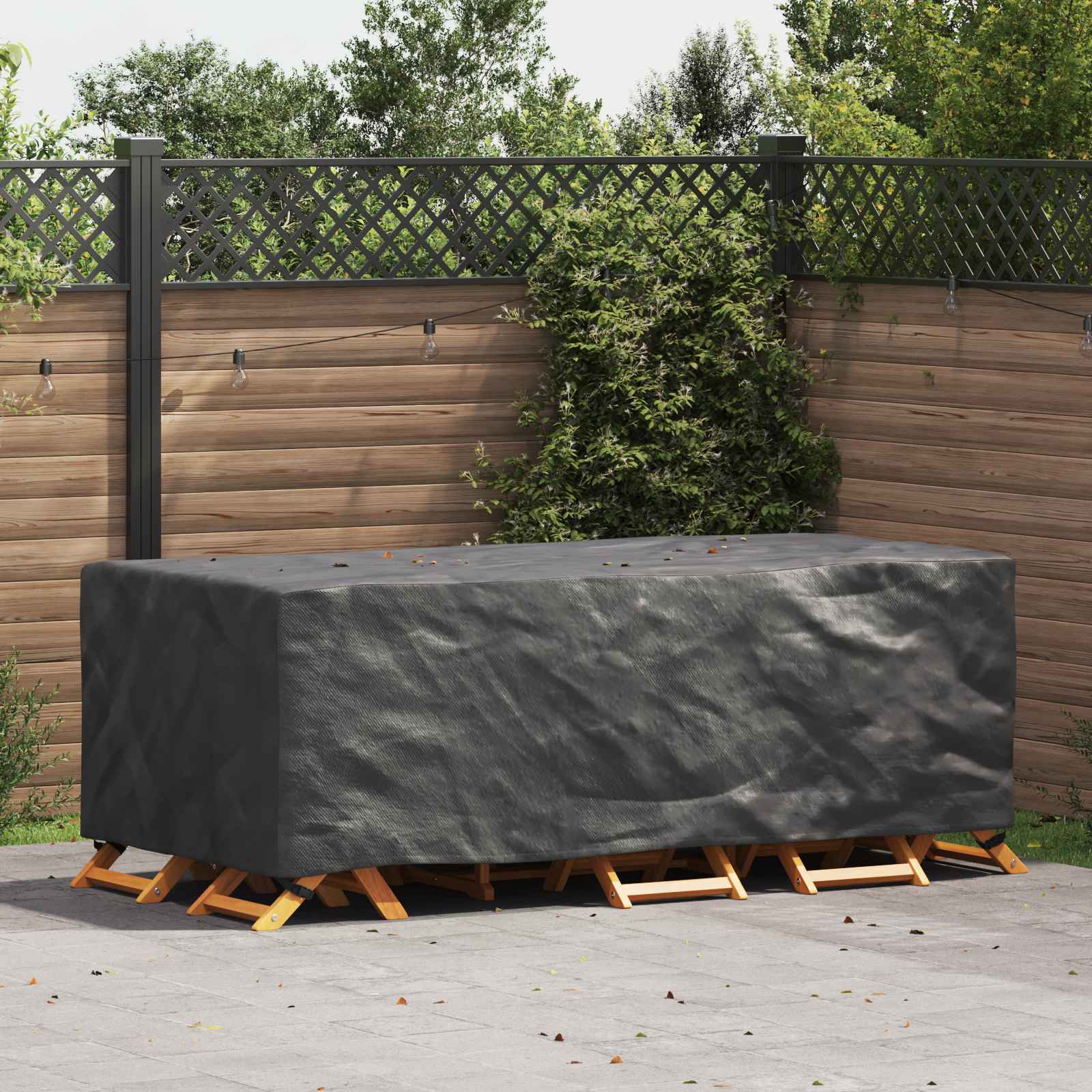 vidaXL Pokrowiec na meble Gładki Czarny 229 x 113 x 73 cm 210D