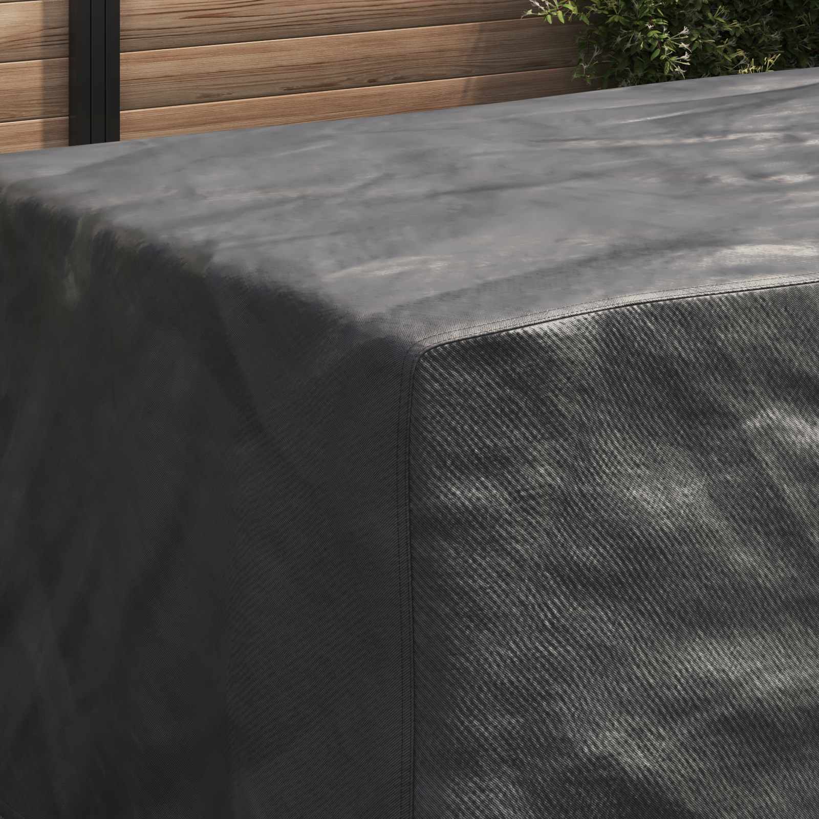 vidaXL Pokrowiec na meble Gładki Czarny 229 x 113 x 73 cm 420D