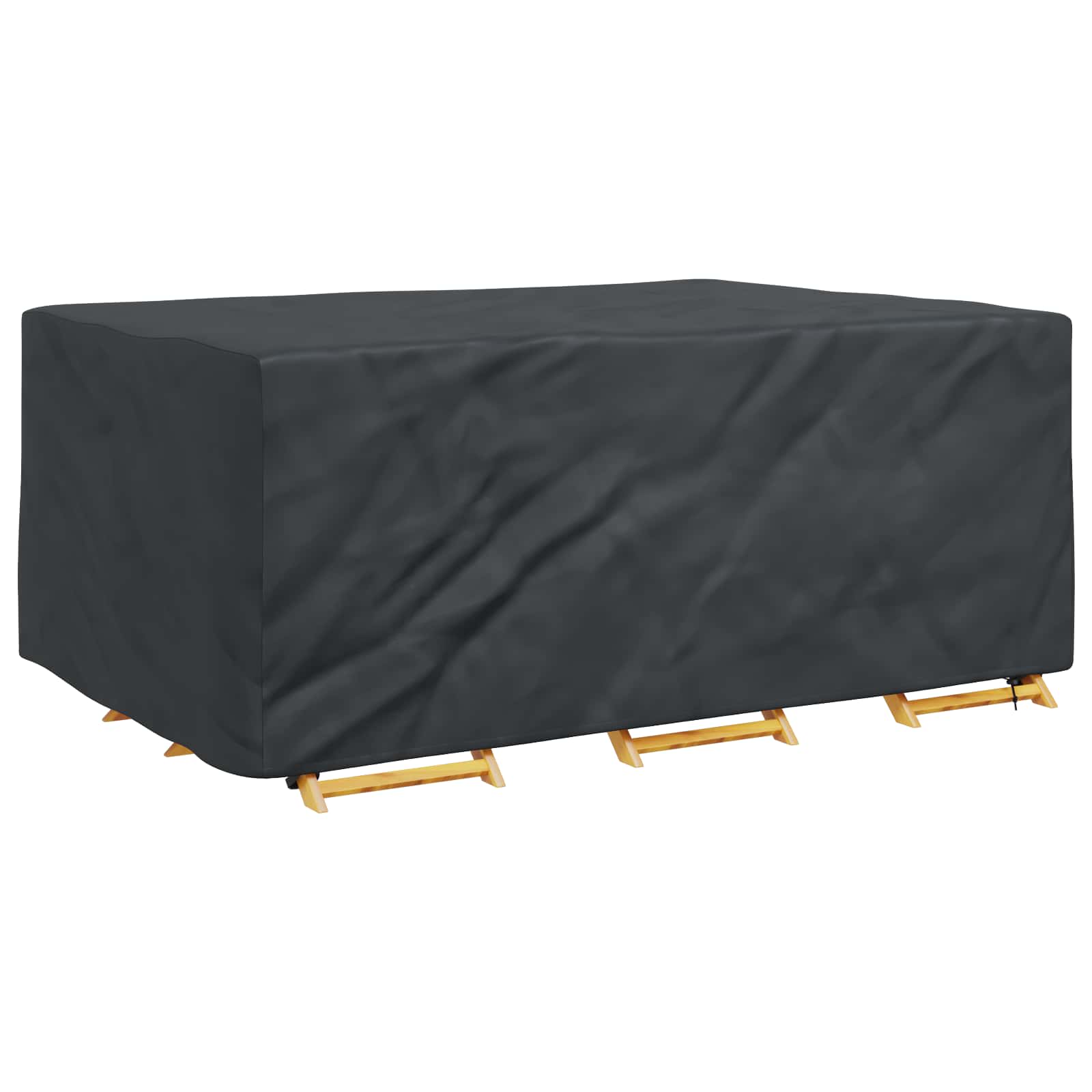 vidaXL Pokrowiec na meble Gładki Czarny 230 x 165 x 80 cm 210D
