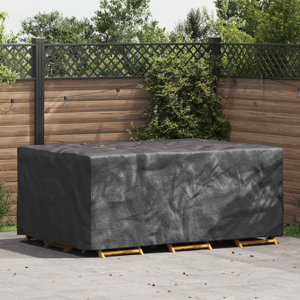 vidaXL Pokrowiec na meble Gładki Czarny 230 x 165 x 80 cm 600D