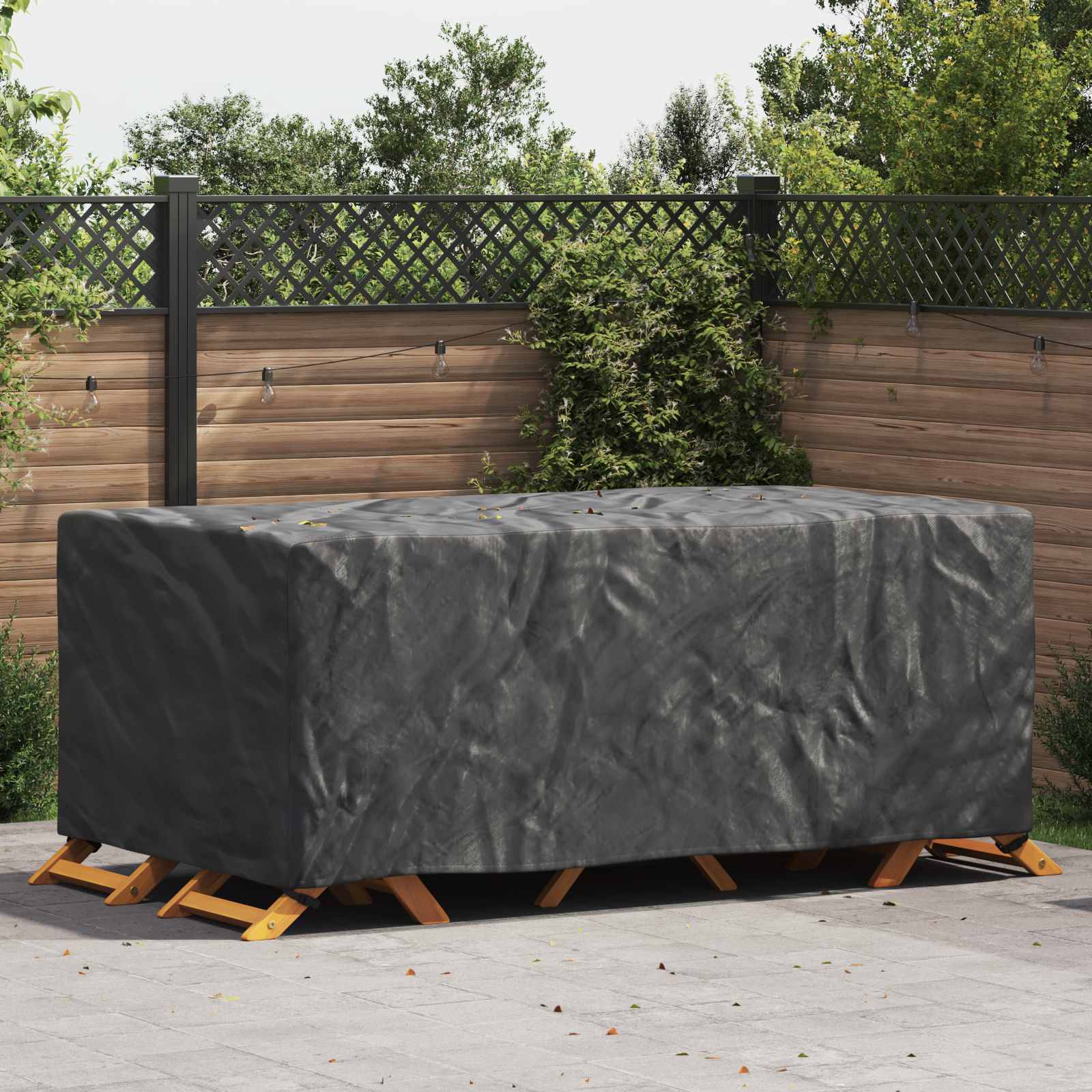 vidaXL Pokrowiec na meble Gładki Czarny 240 x 110 x 70 cm 210D