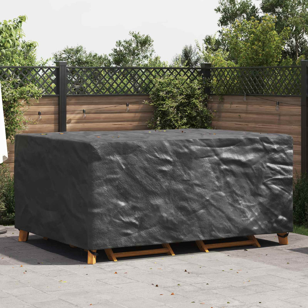 vidaXL Pokrowiec na meble Gładki Czarny 240 x 180 x 100 cm 210D
