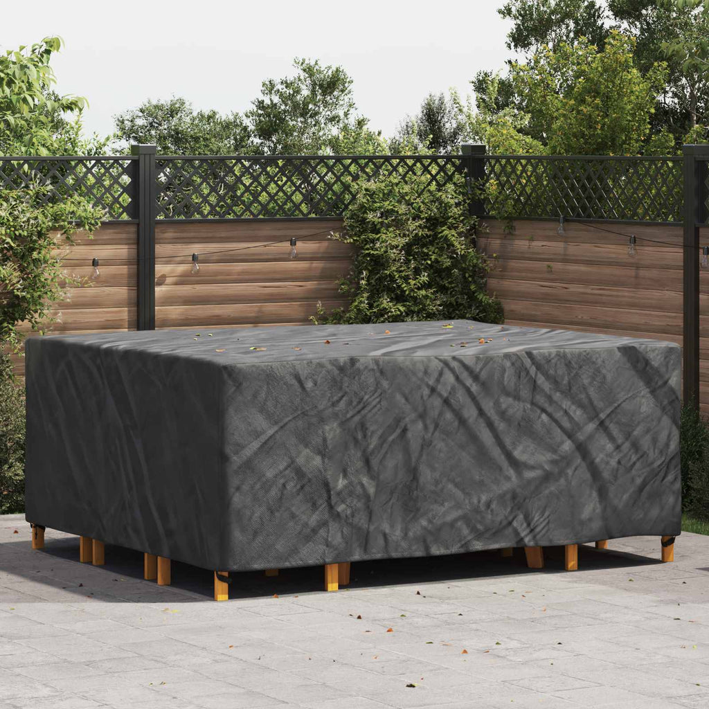 vidaXL Pokrowiec na meble Gładki Czarny 250 x 210 x 70 cm 600D