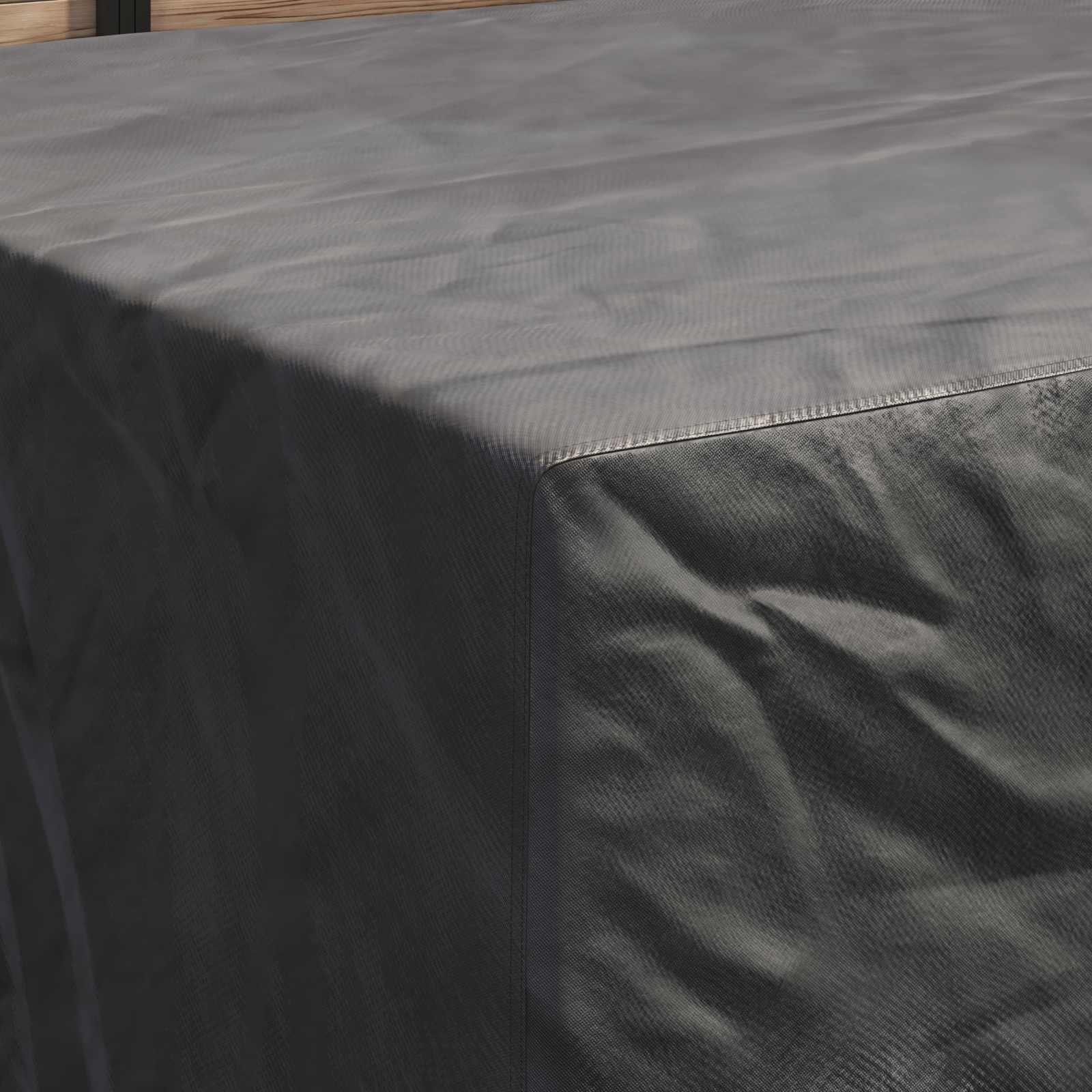 vidaXL Pokrowiec na meble Gładki Czarny 250 x 210 x 90 cm 210D
