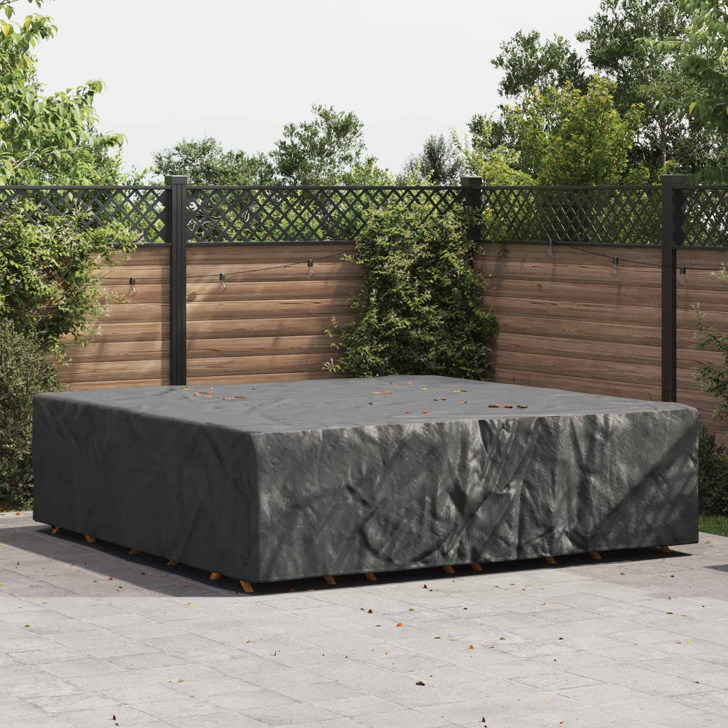 vidaXL Pokrowiec na meble Gładki Czarny 260 x 260 x 70 cm 210D