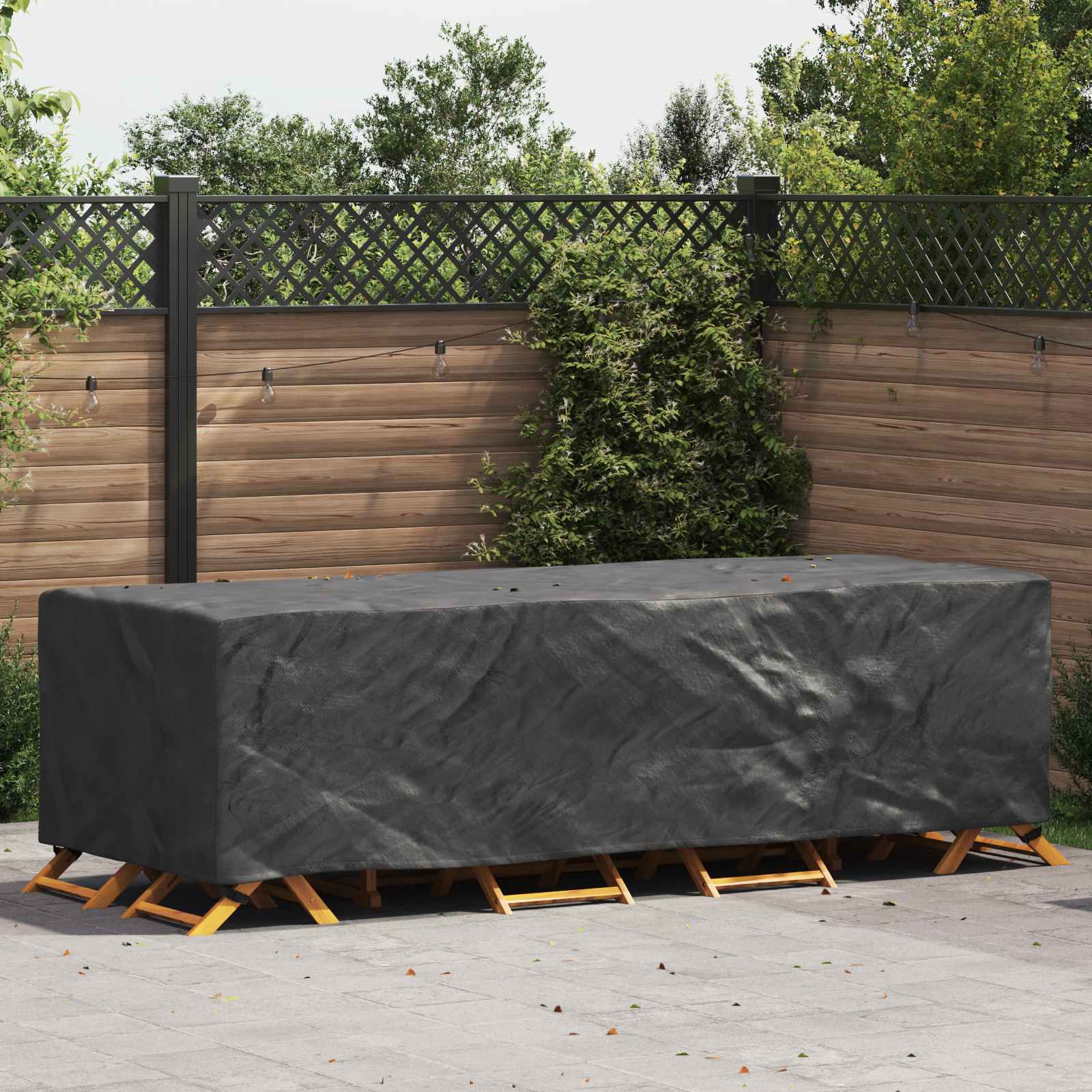 vidaXL Pokrowiec na meble Gładki Czarny 270 x 110 x 70 cm 210D