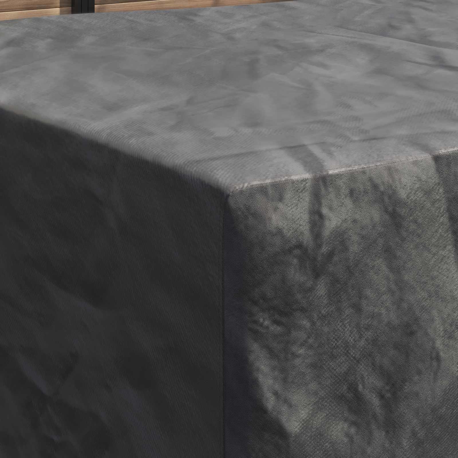 vidaXL Pokrowiec na meble Gładki Czarny 280 x 204 x 106 cm 210D