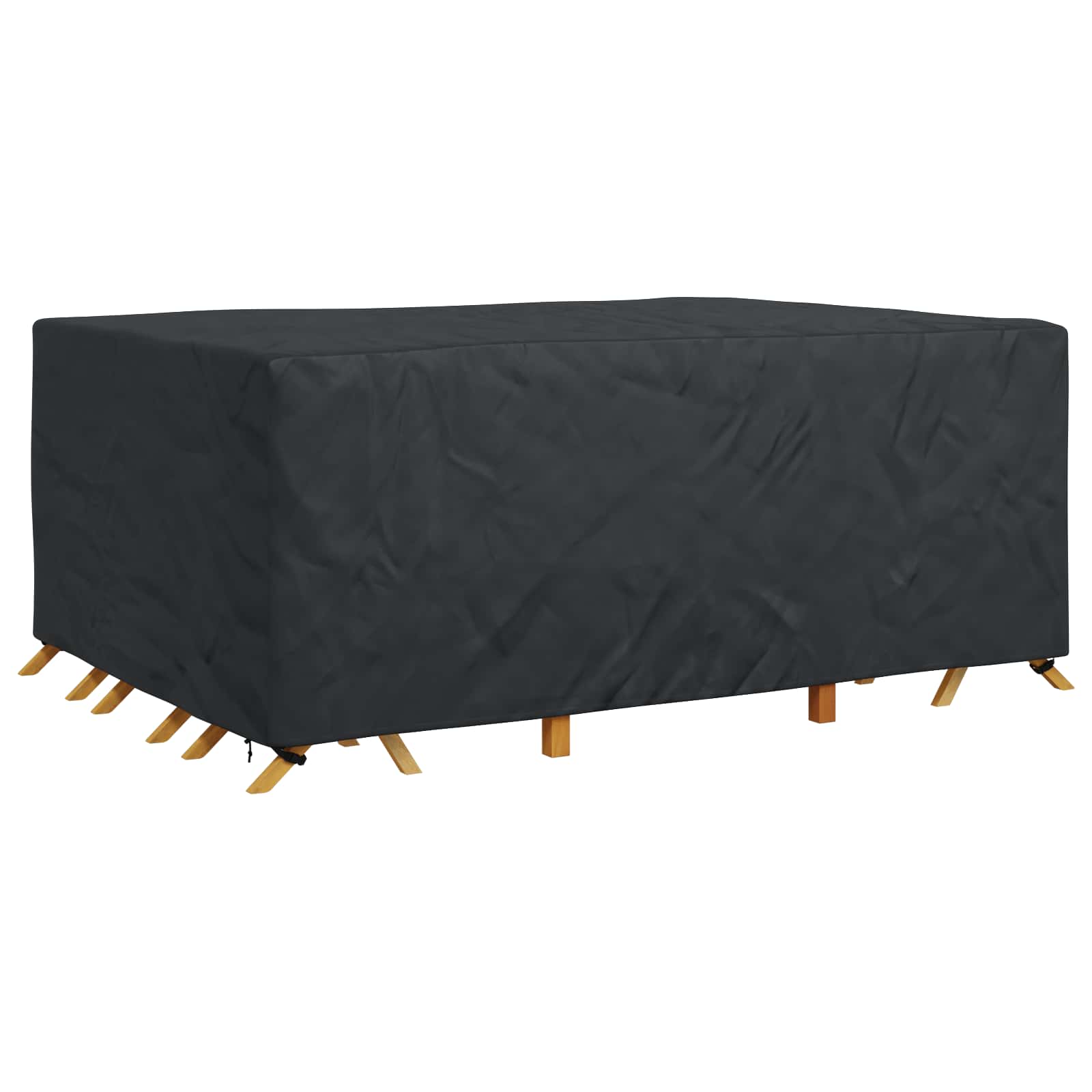 vidaXL Pokrowiec na meble Gładki Czarny 280 x 204 x 106 cm 210D