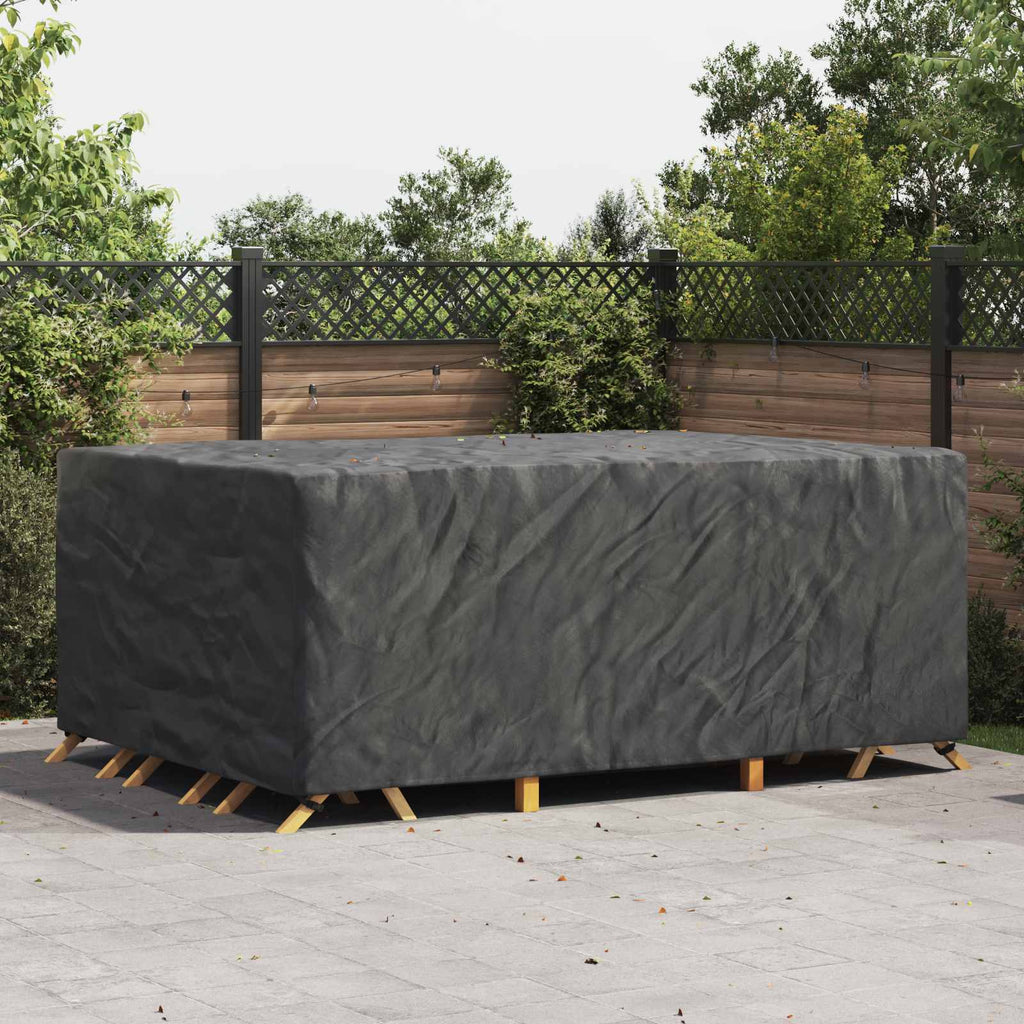 vidaXL Pokrowiec na meble Gładki Czarny 280 x 204 x 106 cm 420D