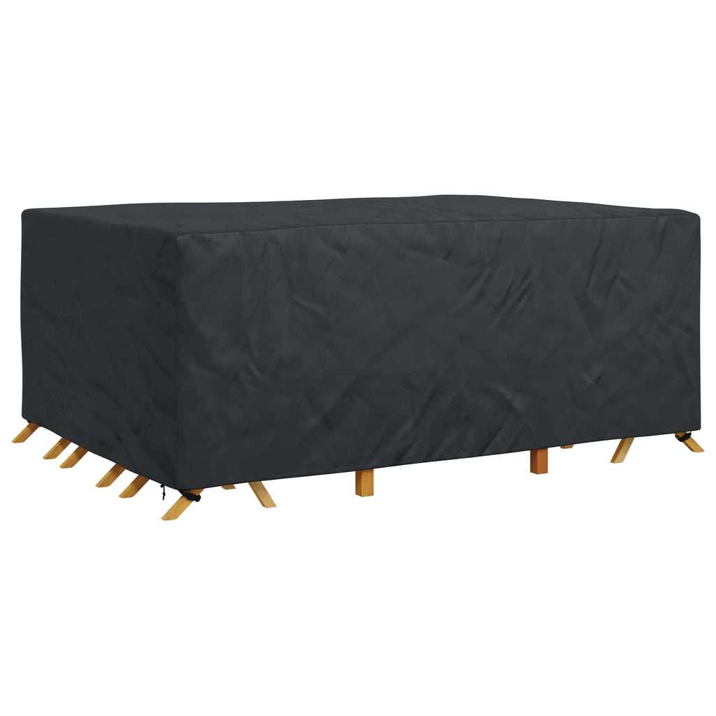 vidaXL Pokrowiec na meble Gładki Czarny 280 x 204 x 106 cm 600D