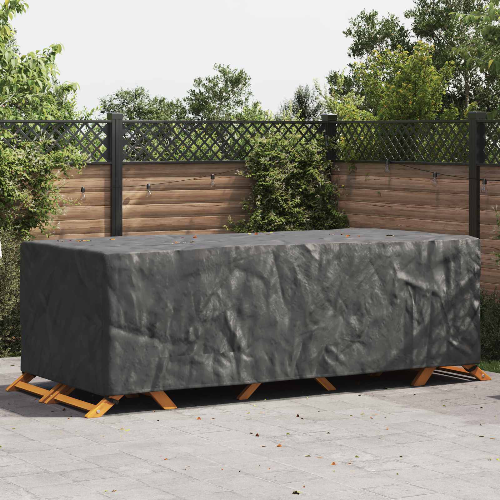 vidaXL Pokrowiec na meble Gładki Czarny 300 x 140 x 90 cm 210D