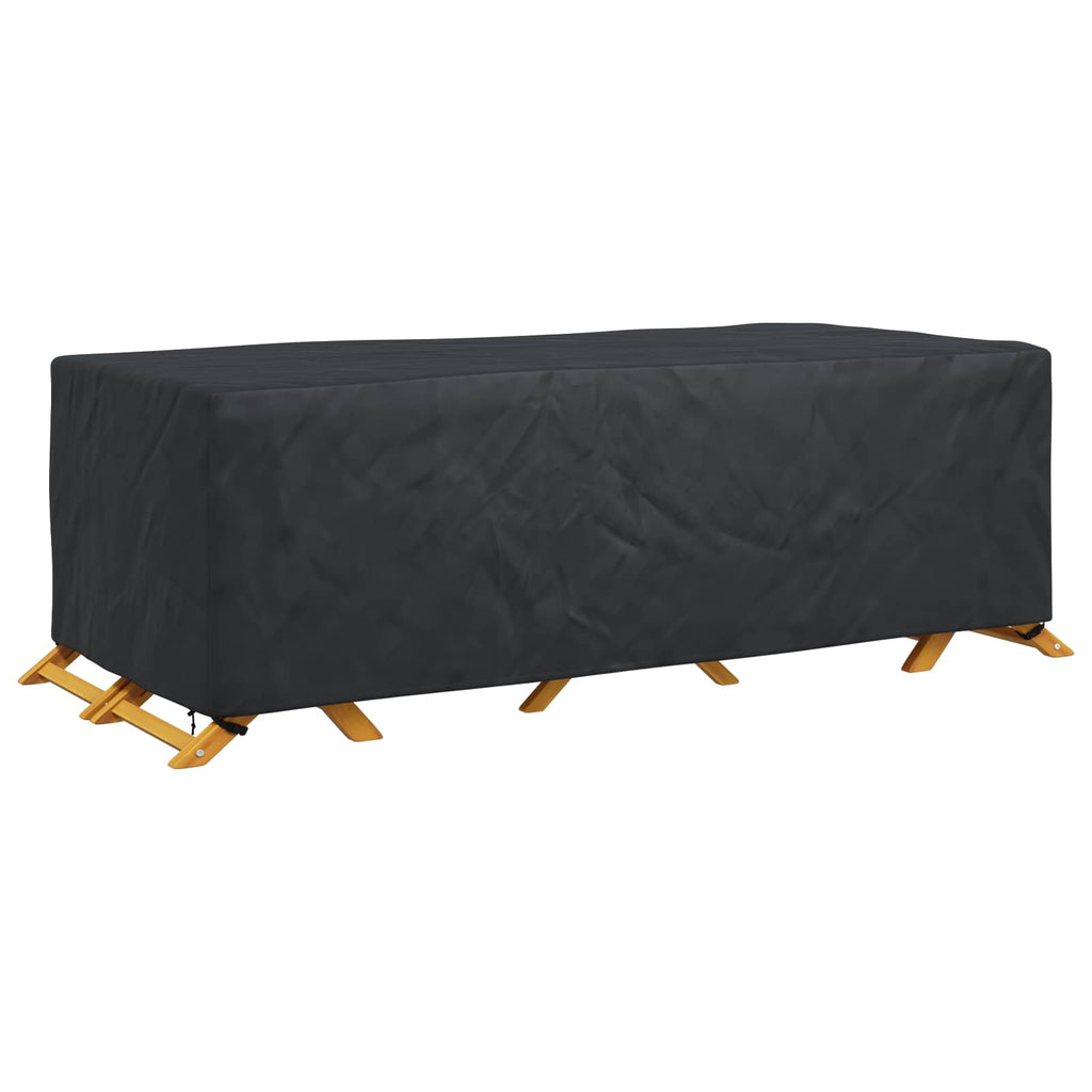 vidaXL Pokrowiec na meble Gładki Czarny 300 x 140 x 90 cm 210D