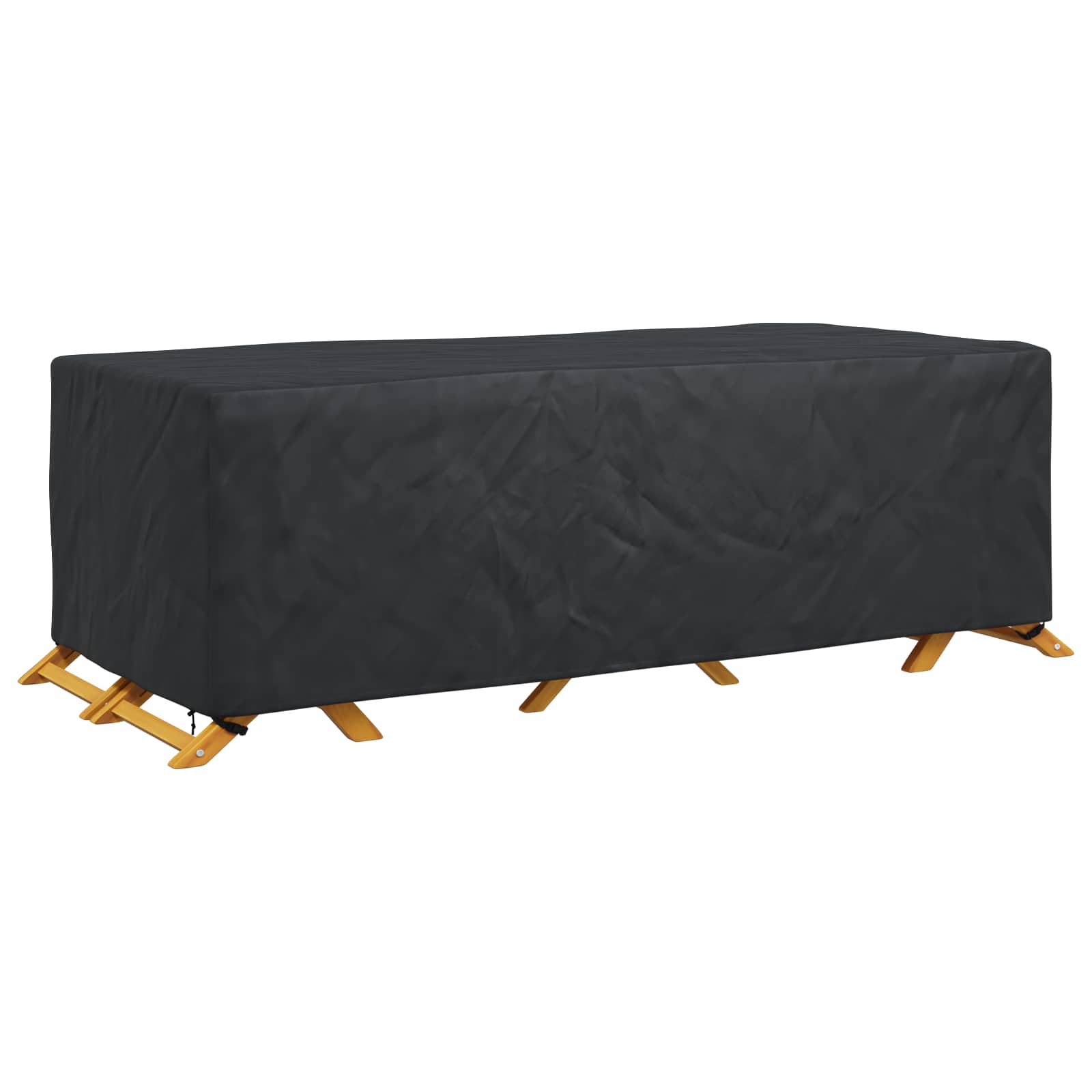 vidaXL Pokrowiec na meble Gładki Czarny 300 x 140 x 90 cm 210D