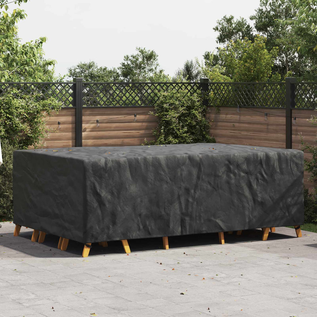 vidaXL Pokrowiec na meble Gładki Czarny 300 x 200 x 90 cm 210D
