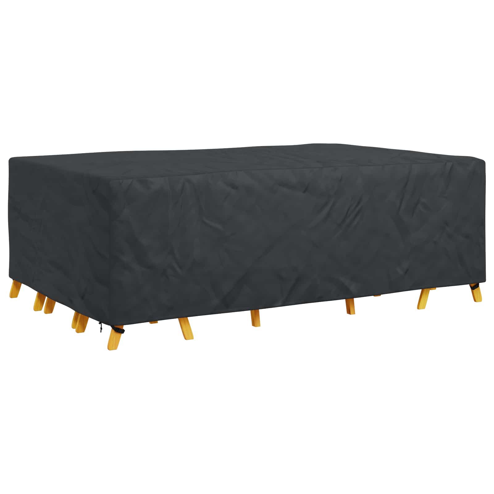 vidaXL Pokrowiec na meble Gładki Czarny 300 x 200 x 90 cm 420D