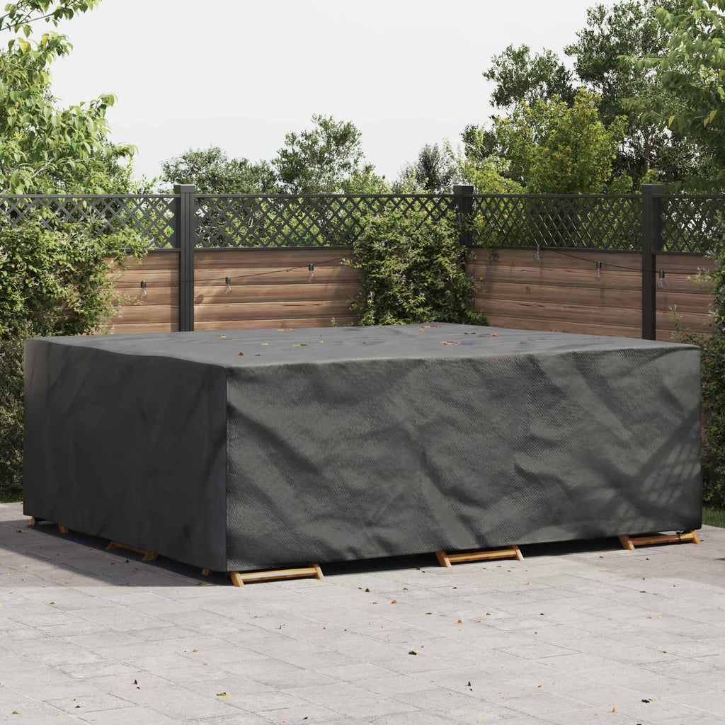 vidaXL Pokrowiec na meble Gładki Czarny 300 x 250 x 70 cm 420D
