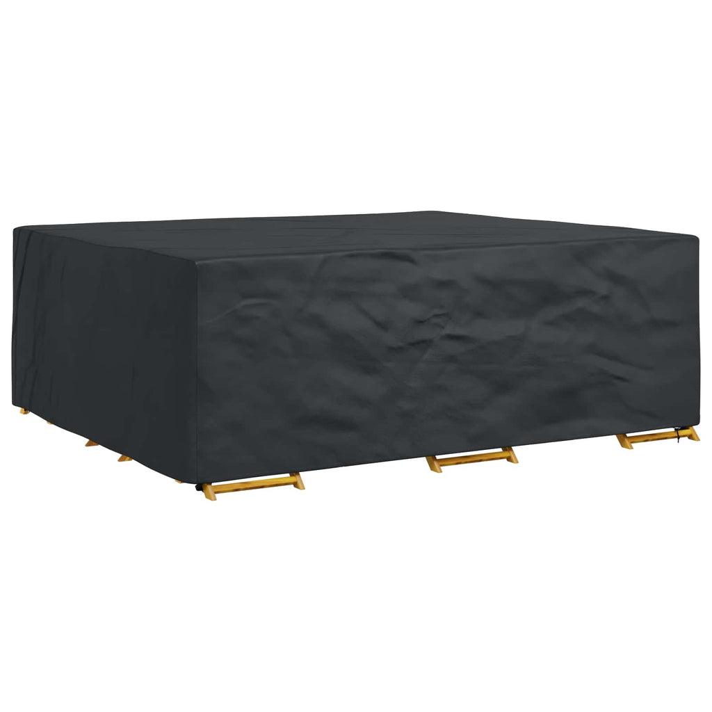 vidaXL Pokrowiec na meble Gładki Czarny 300 x 250 x 70 cm 420D