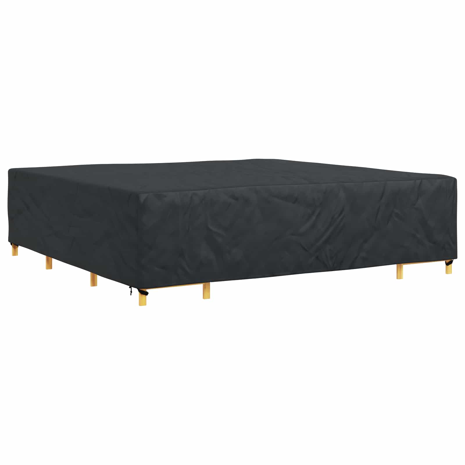 vidaXL Pokrowiec na meble Gładki Czarny 300 x 300 x 70 cm 420D