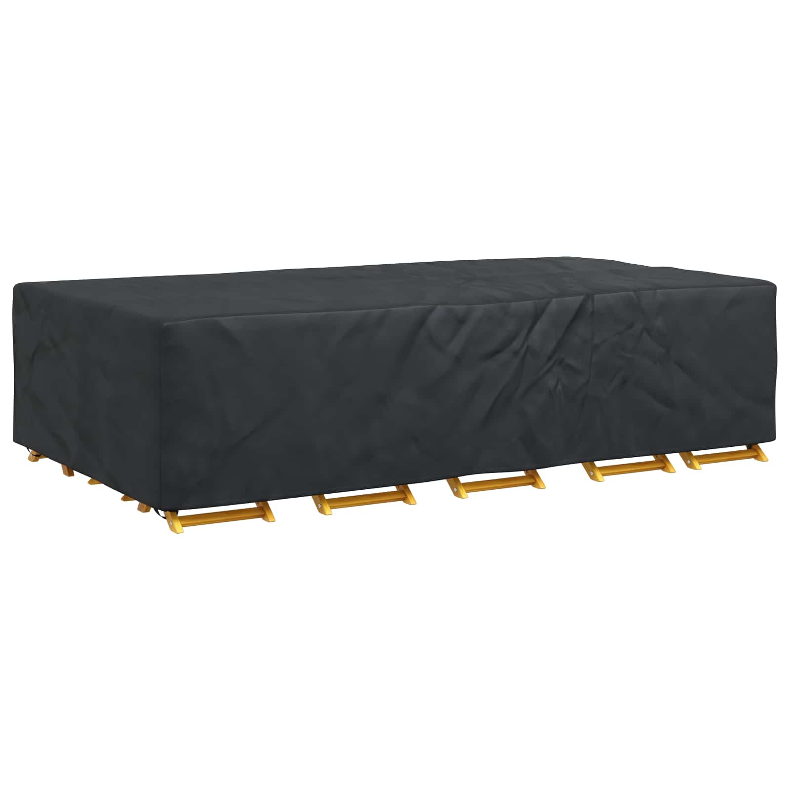 vidaXL Pokrowiec na meble Gładki Czarny 305 x 190 x 85 cm 600D