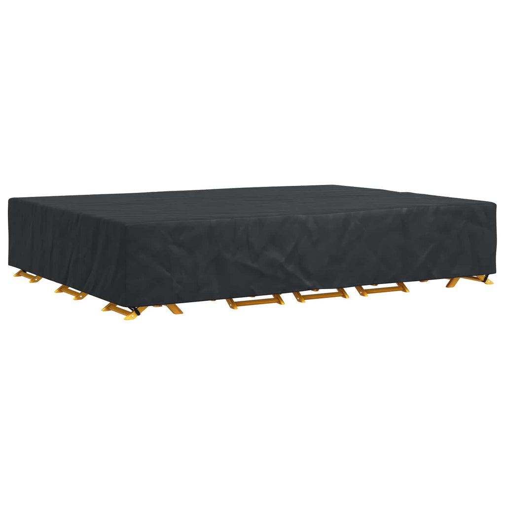 vidaXL Pokrowiec na meble Gładki Czarny 350 x 260 x 90 cm 210D