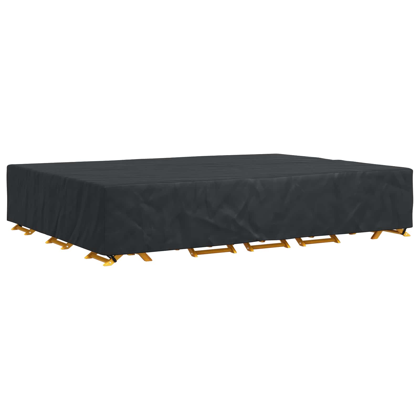 vidaXL Pokrowiec na meble Gładki Czarny 400 x 300 x 70 cm 210D