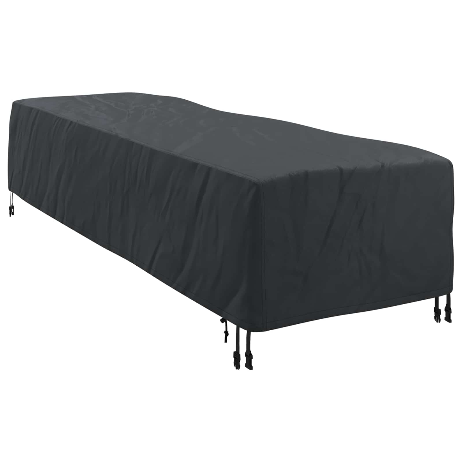 vidaXL Pokrowiec na Leżaki Gładki Czarny 74 x 210 x 40 cm tkanina
