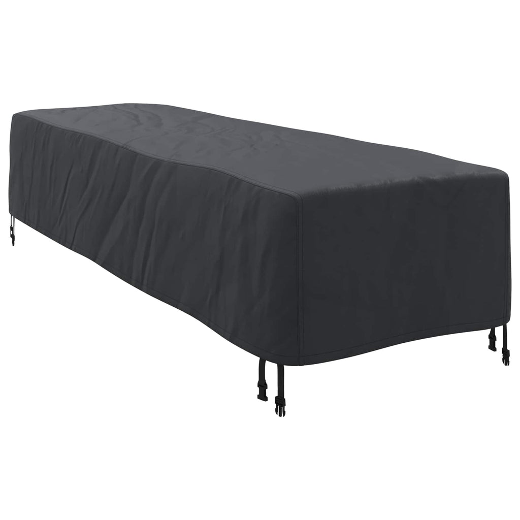 vidaXL Pokrowiec na Leżaki Gładki Czarny 74 x 210 x 40 cm tkanina