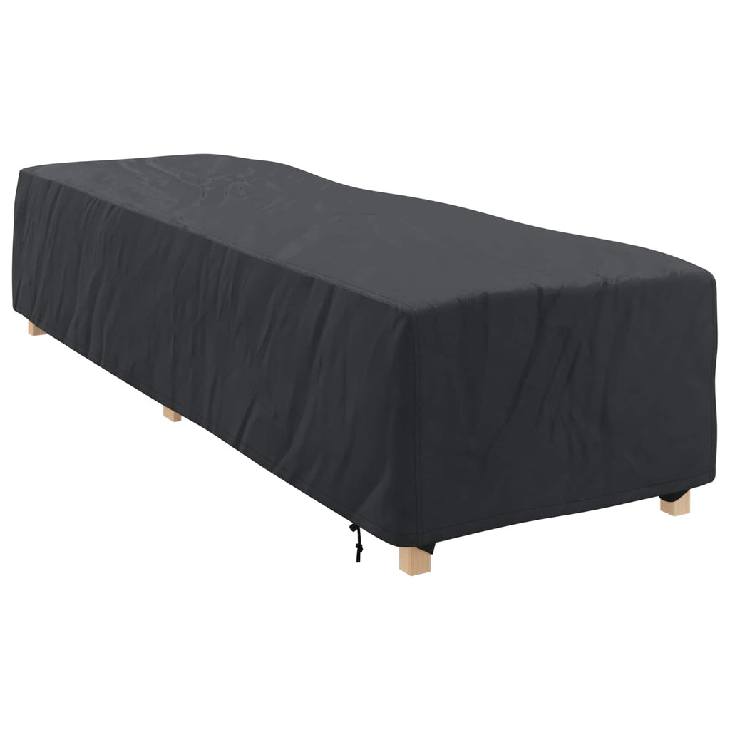 vidaXL Pokrowiec na Leżaki Gładki Czarny 74 x 210 x 40 cm tkanina