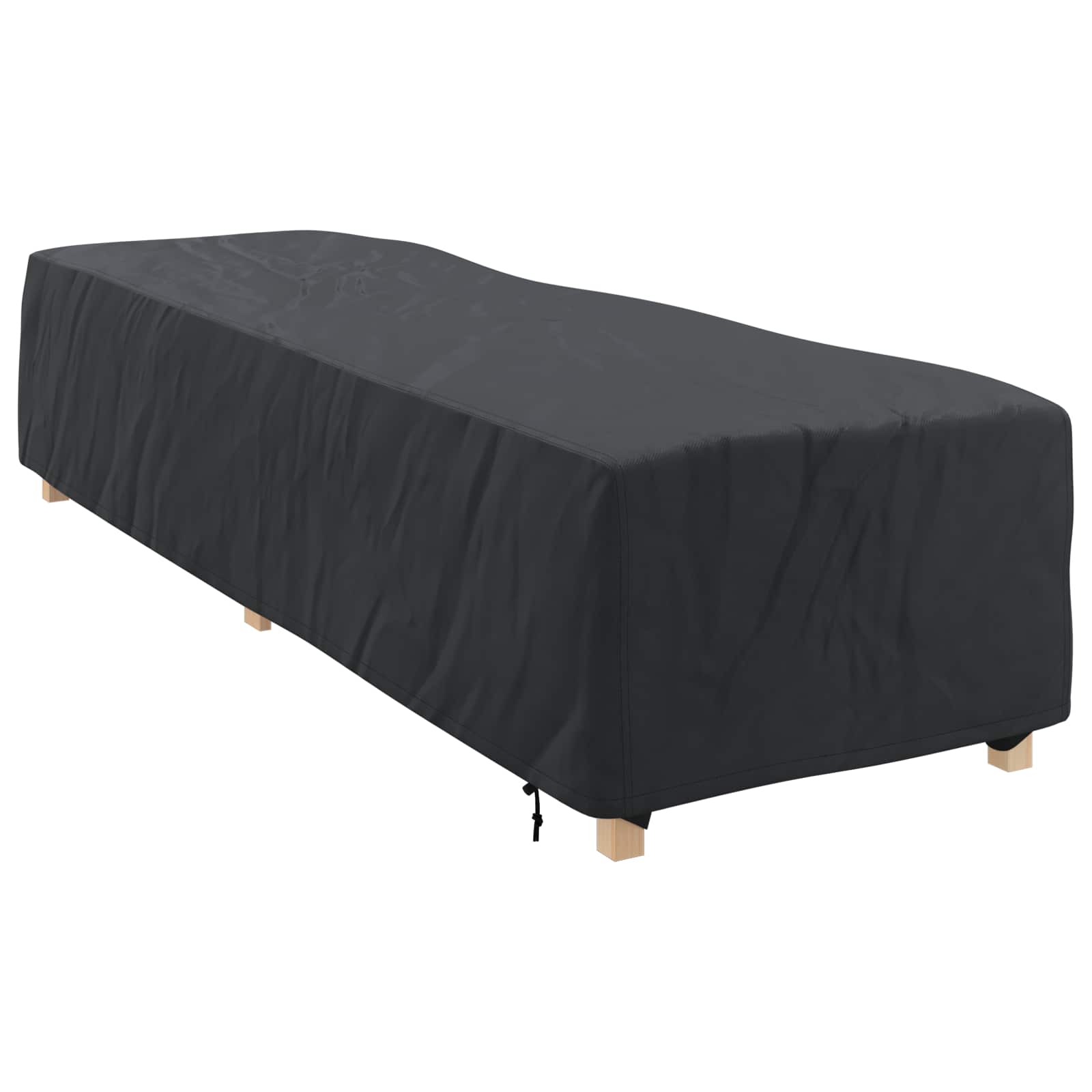 vidaXL Pokrowiec na Leżaki Gładki Czarny 74 x 210 x 40 cm tkanina