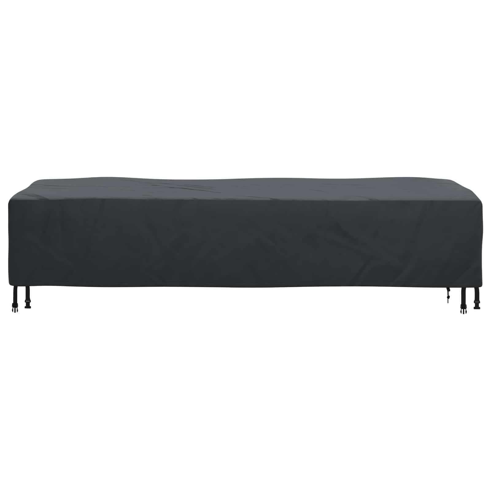 vidaXL Pokrowiec na Leżaki Gładki Czarny 74 x 210 x 40 cm tkanina