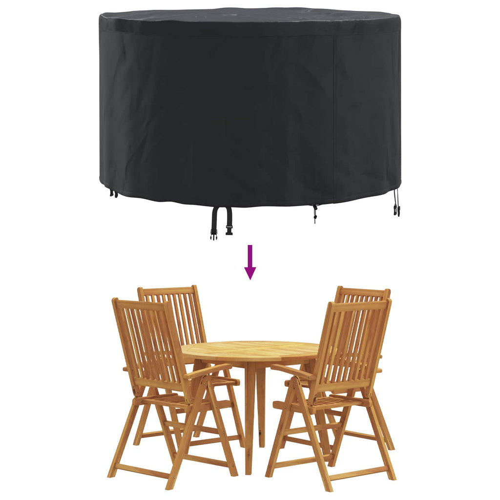 vidaXL Pokrowiec na meble Czarny 102 x 102 x 71 cm Tkanina Oxford 420D