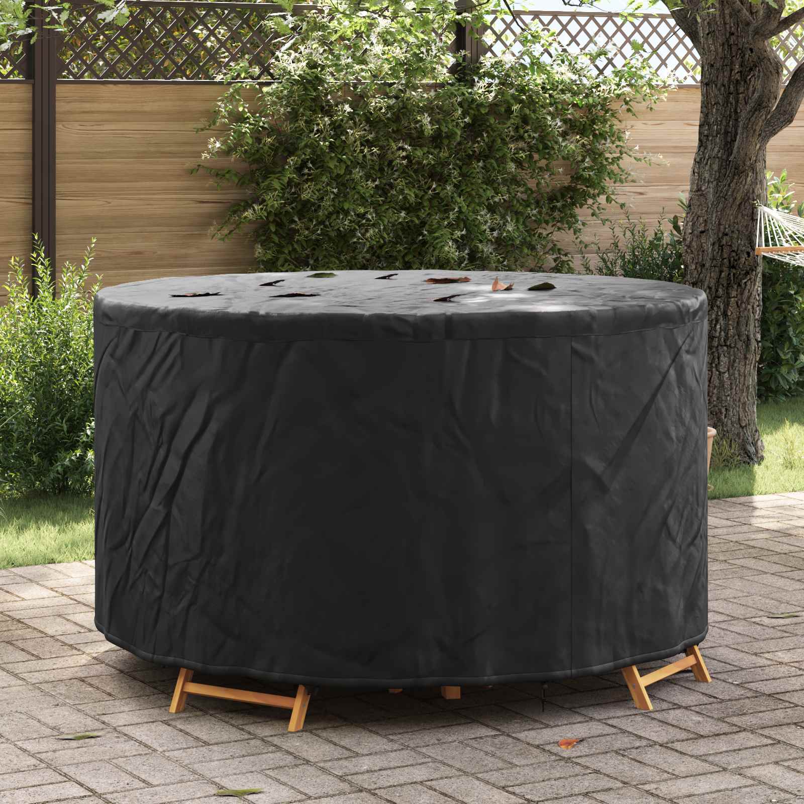 vidaXL Pokrowiec na meble Czarny 157 x 157 x 85 cm Tkanina Oxford 420D