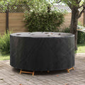 vidaXL Pokrowiec na meble 182 x 182 x 85 cm Tkanina Oxford 600D Czarny