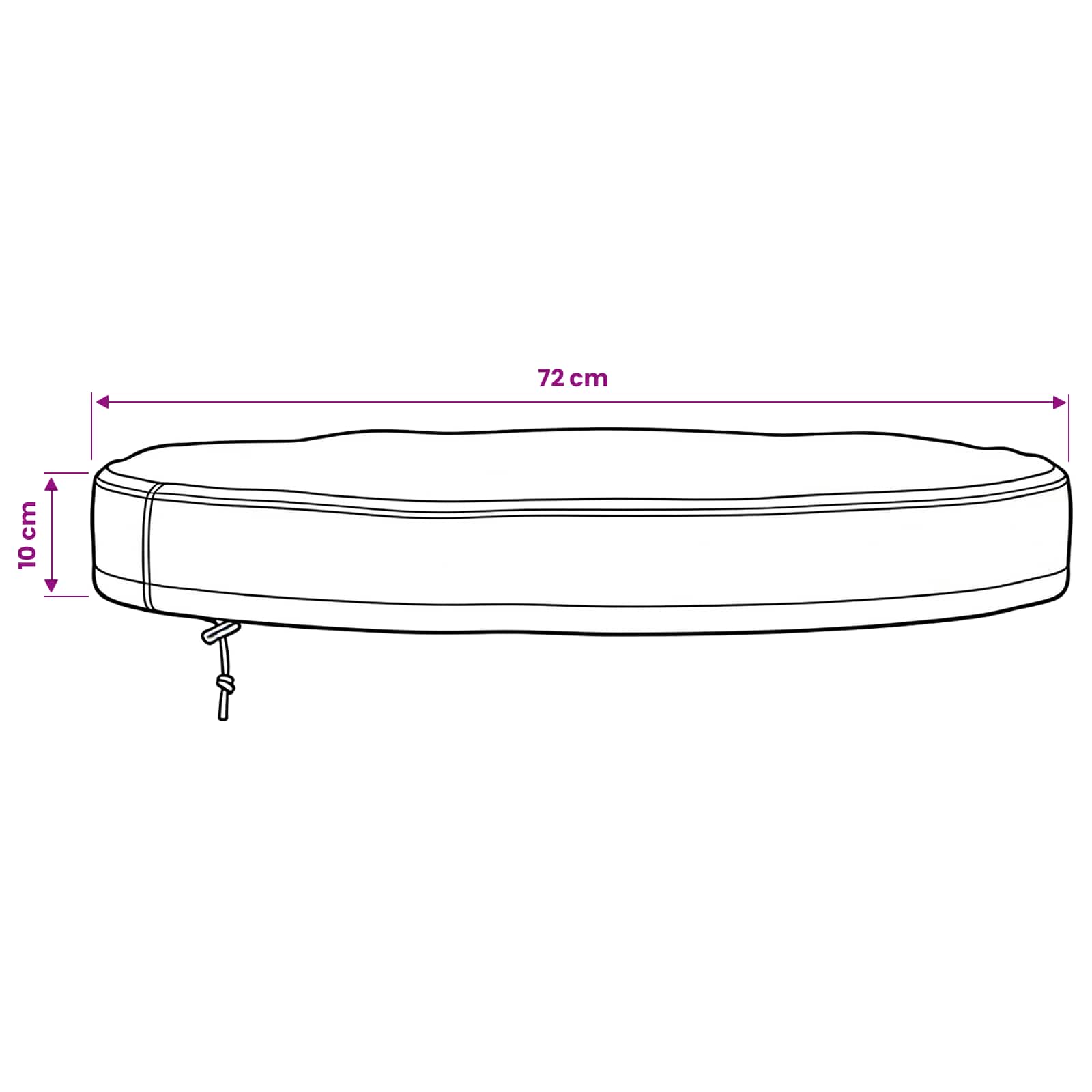 vidaXL Pokrowiec na stół na świeżym powietrzu 72 x 72 x 10 cm