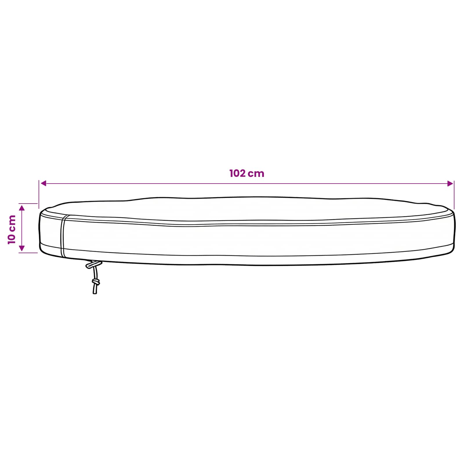 vidaXL Pokrowiec na stół na świeżym powietrzu 102 x 102 x 10 cm