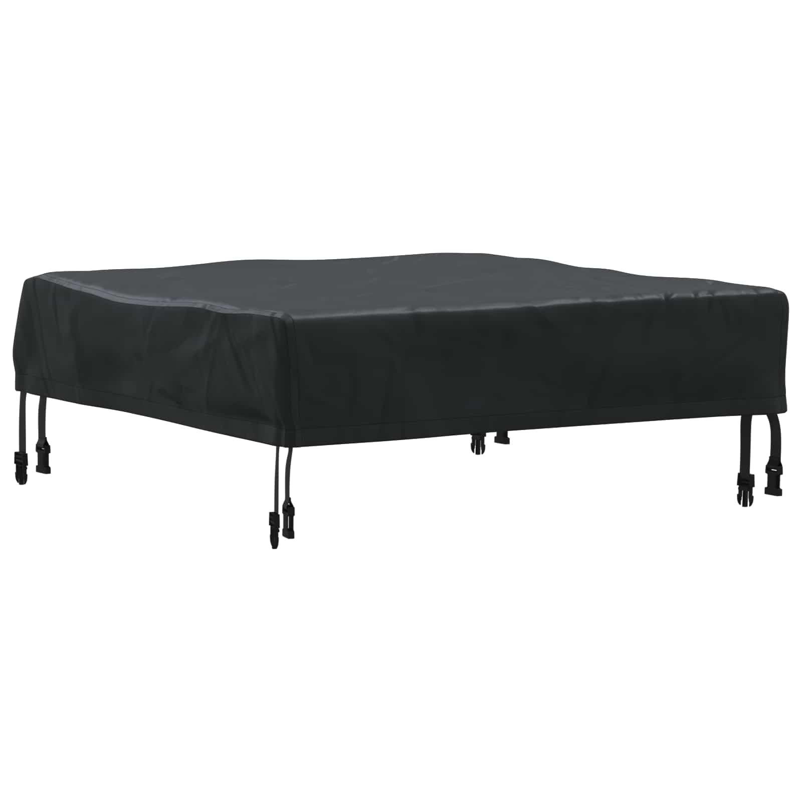vidaXL Pokrowiec na Stół Gładki Czarny 82 x 82 x 15 cm tkanina