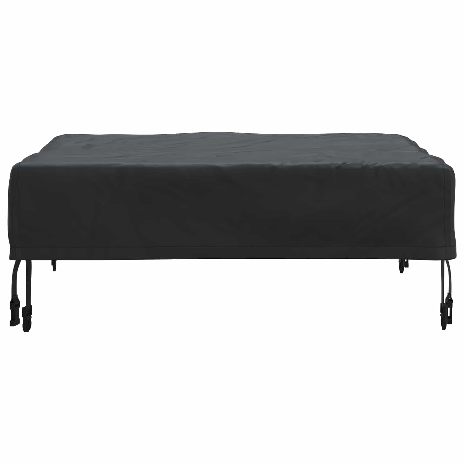 vidaXL Pokrowiec na Stół Gładki Czarny 82 x 82 x 15 cm tkanina