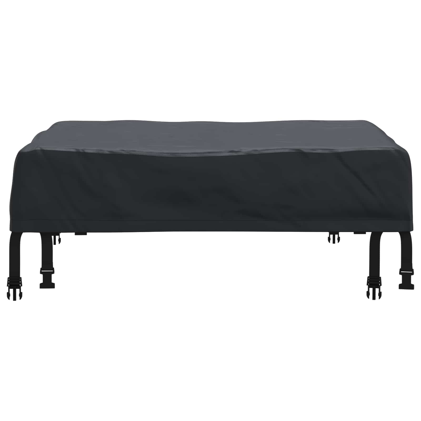 vidaXL Pokrowiec na Stół Gładki Czarny 82 x 82 x 15 cm tkanina