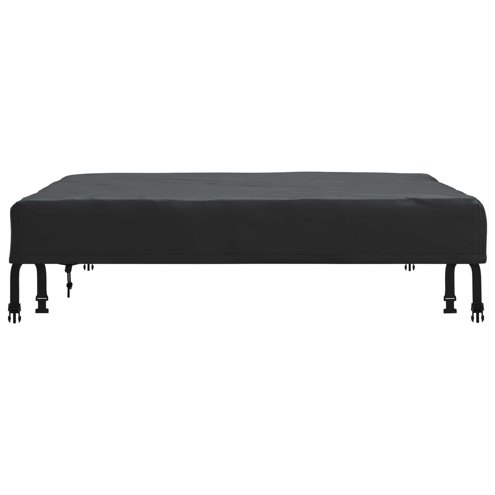 vidaXL Pokrowiec na Stół Gładki Czarny 92 x 92 x 15 cm tkanina
