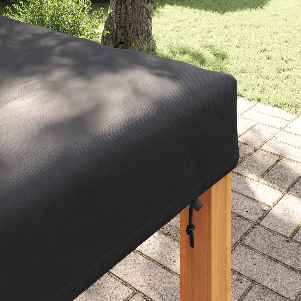 vidaXL Pokrowiec na Stół Gładki Czarny 102 x 102 x 15 cm tkanina