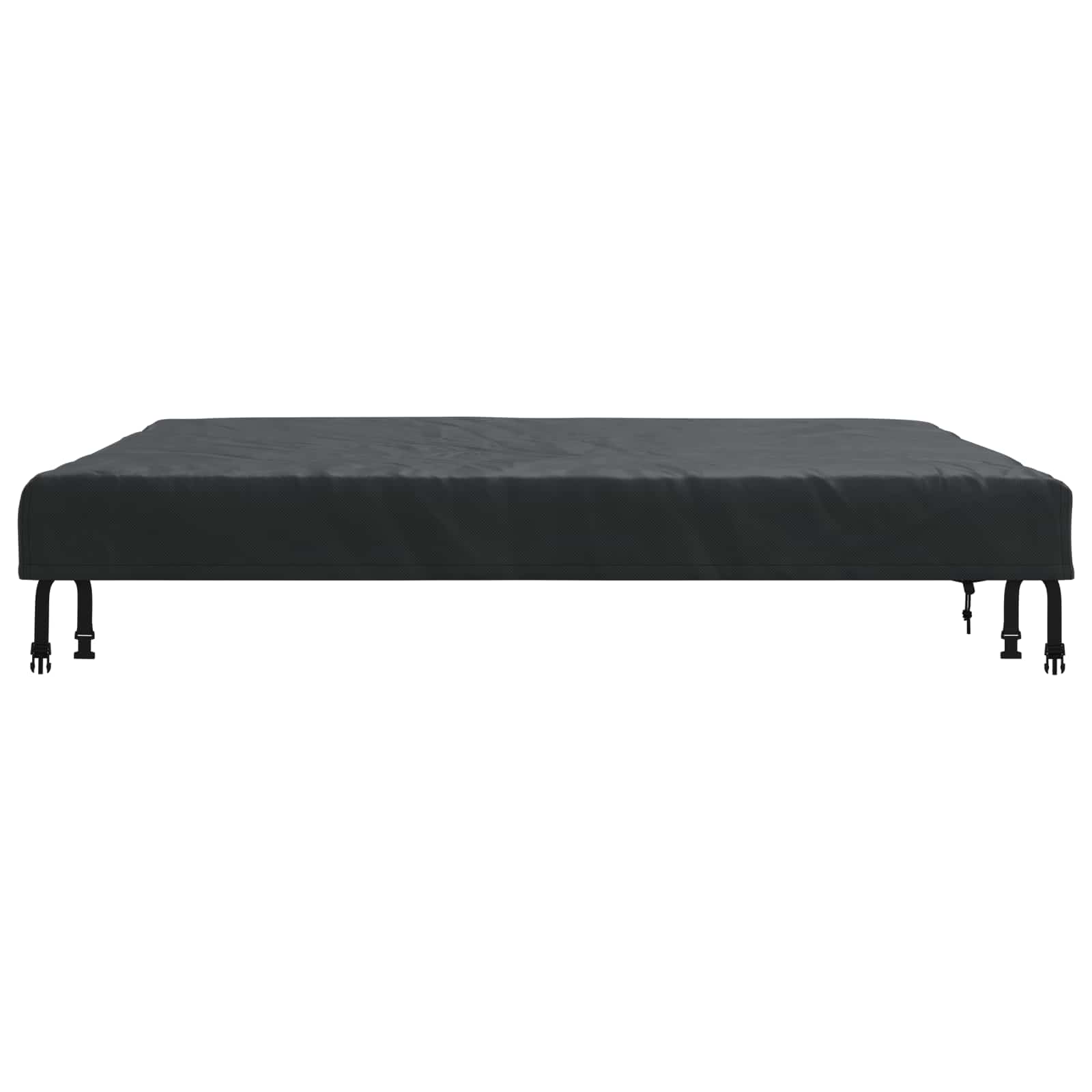 vidaXL Pokrowiec na Stół Gładki Czarny 122 x 122 x 15 cm tkanina