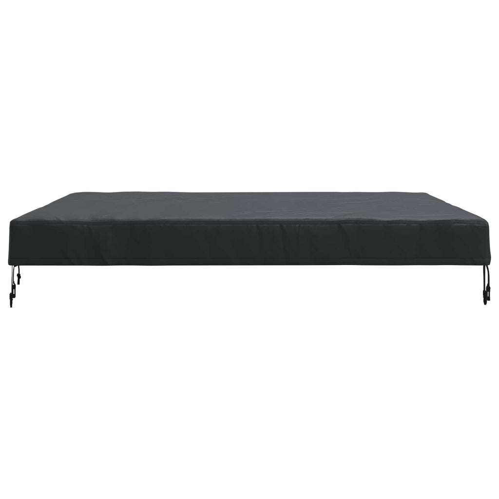 vidaXL Pokrowiec na Stół Gładki Czarny 122 x 122 x 15 cm tkanina