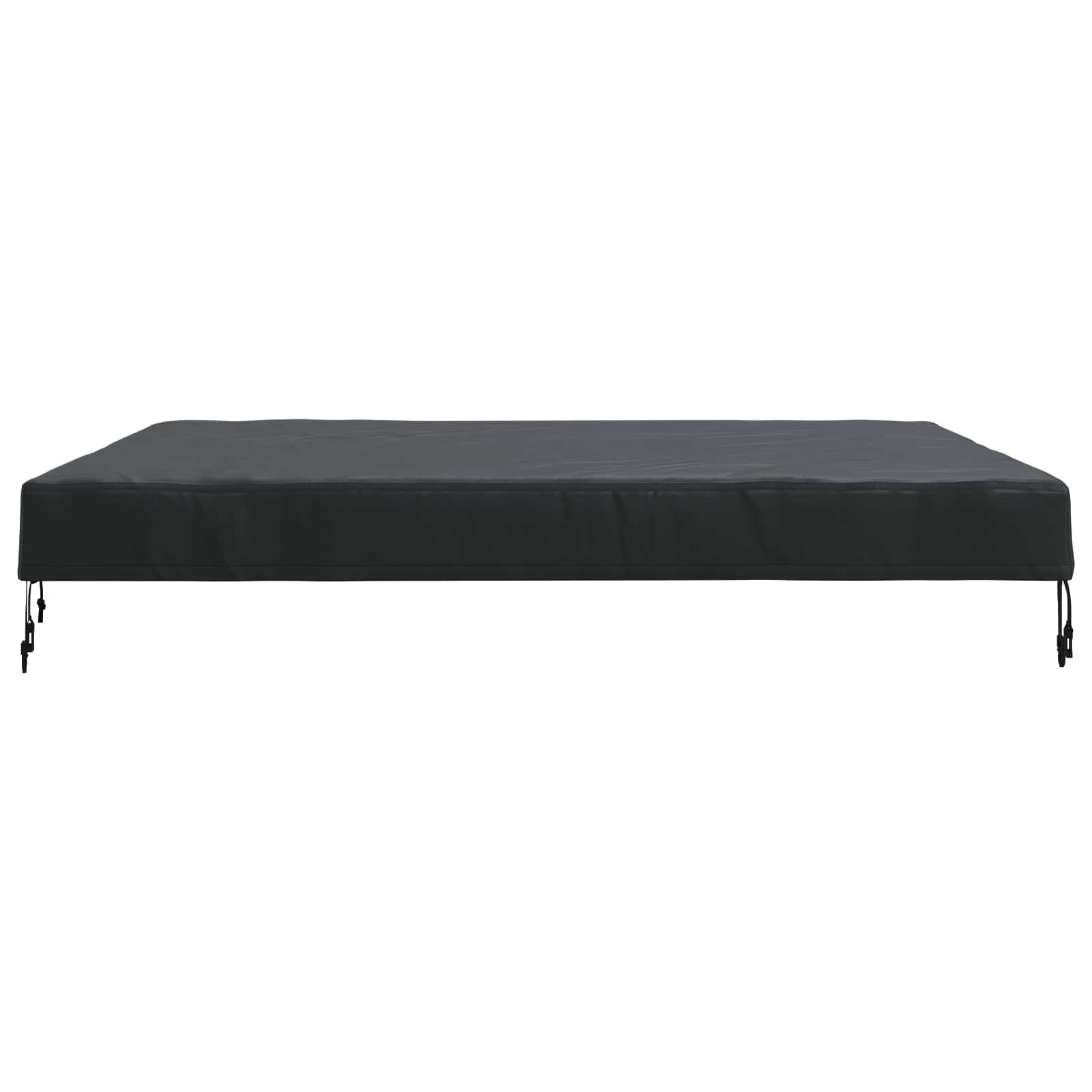 vidaXL Pokrowiec na Stół Gładki Czarny 142 x 142 x 15 cm tkanina