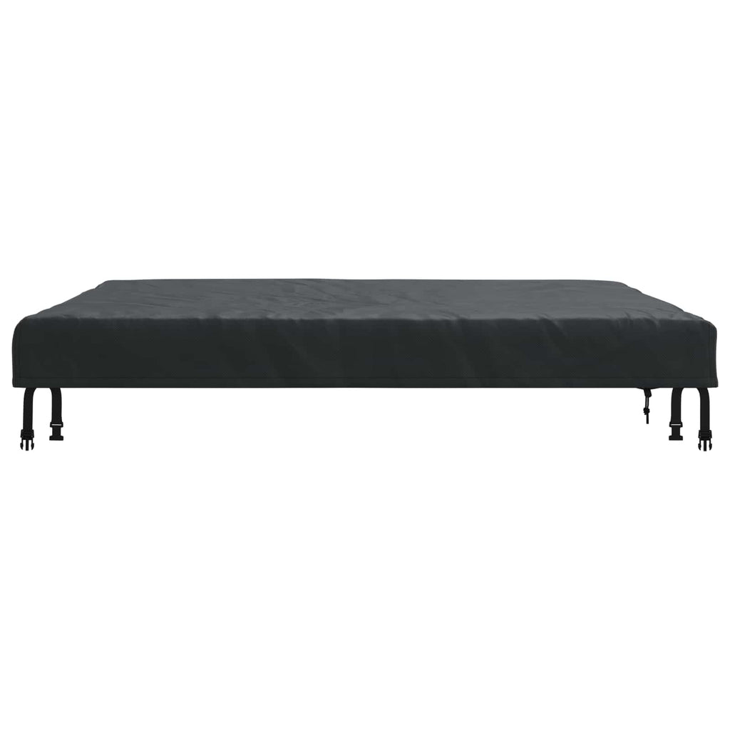 vidaXL Pokrowiec na Stół Gładki Czarny 142 x 142 x 15 cm tkanina