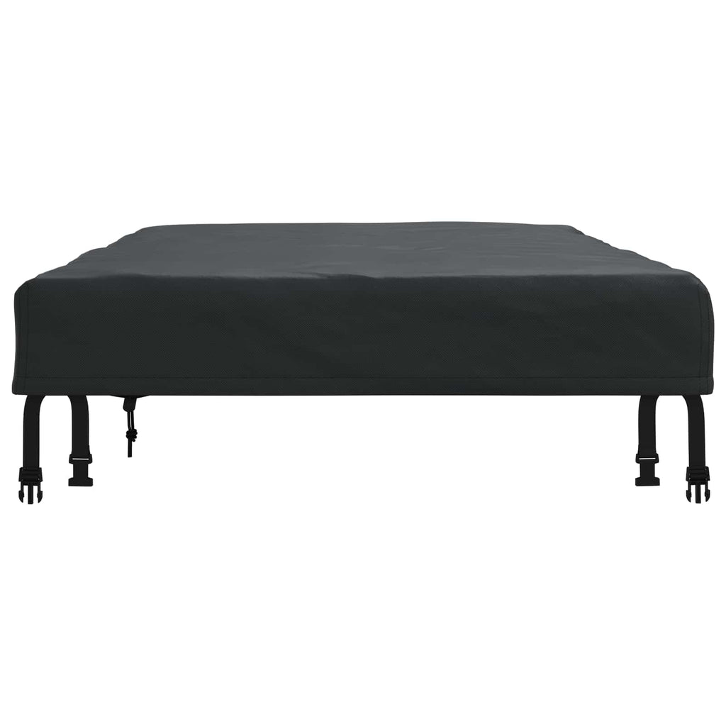 vidaXL Pokrowiec na Stół Gładki Czarny 122 x 72 x 15 cm tkanina